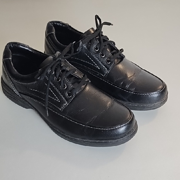 Black Comfort Oxfords Classic Lace up Core Technology - Picture 1 of 11